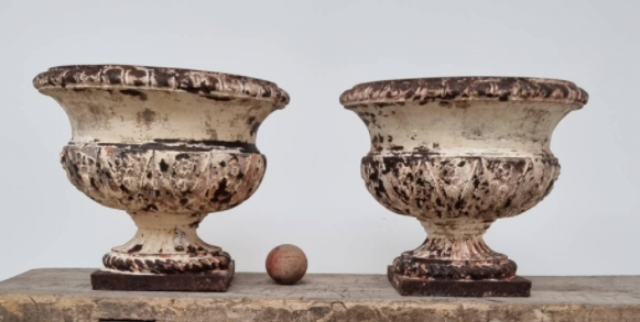 Paire de vasques en fonte 19ème