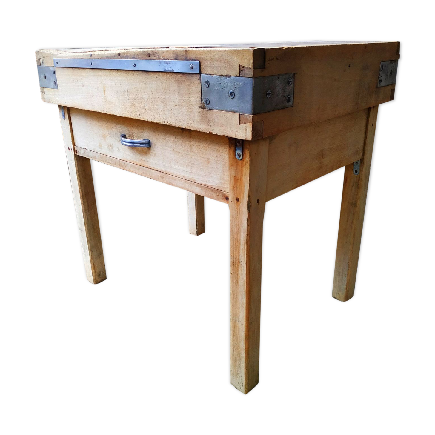 Old butcher's bill in solid beech