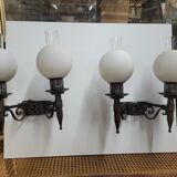 Paire d'appliques mural en fer