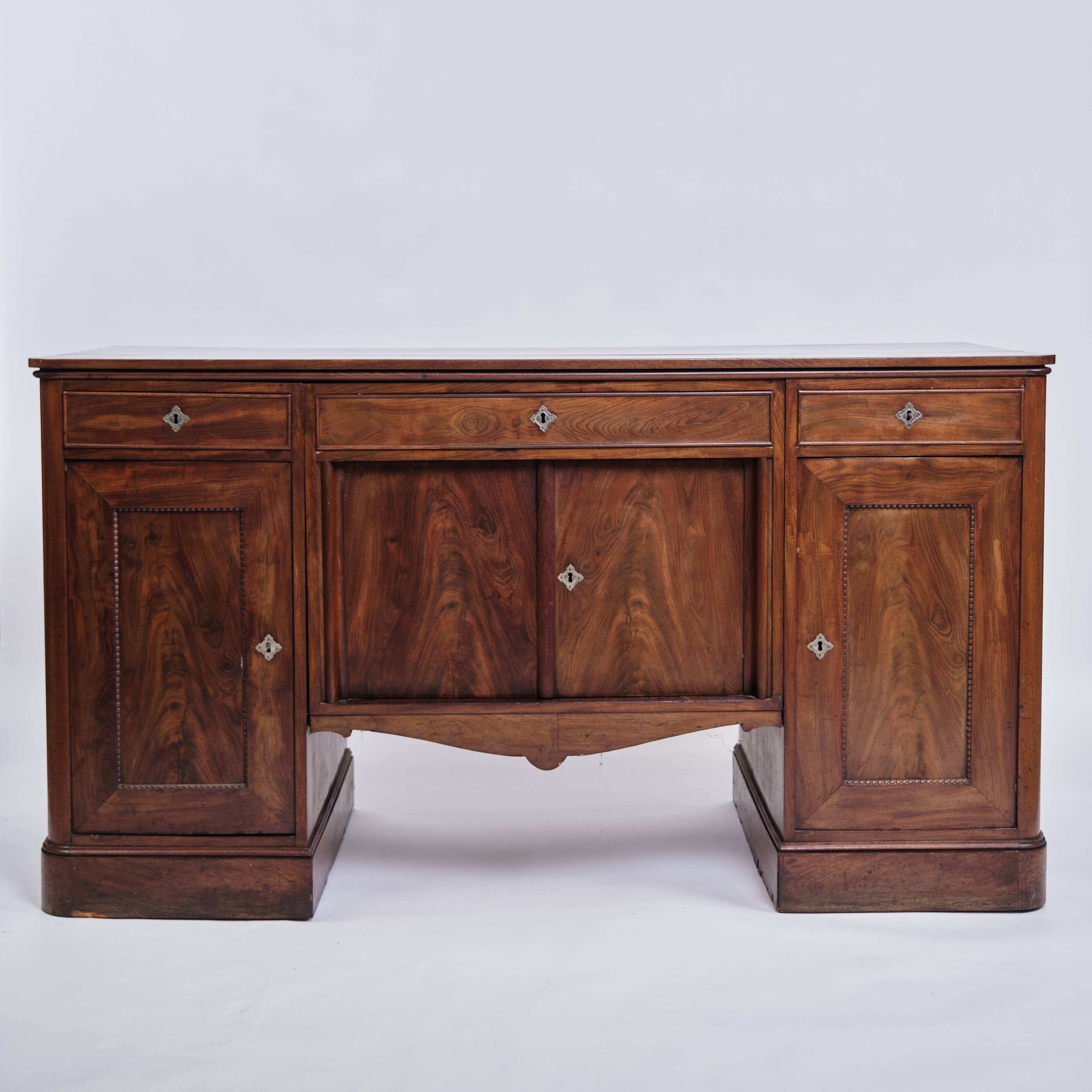 Sideboard / desk - hand-polished mahogany - English style - 1860s