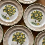 Lemon tree pattern dessert plates - Italian ceramic
