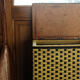 Vintage clothes basket in braided scoubidou