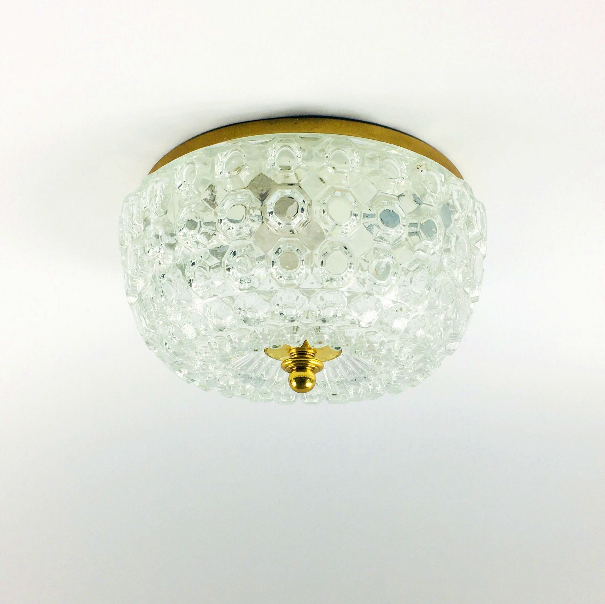 Paire d’appliques murales en verre du milieu du siècle ou de supports encastrés par Helena Tynell pour le Limbourg, Allemagne, années 1960