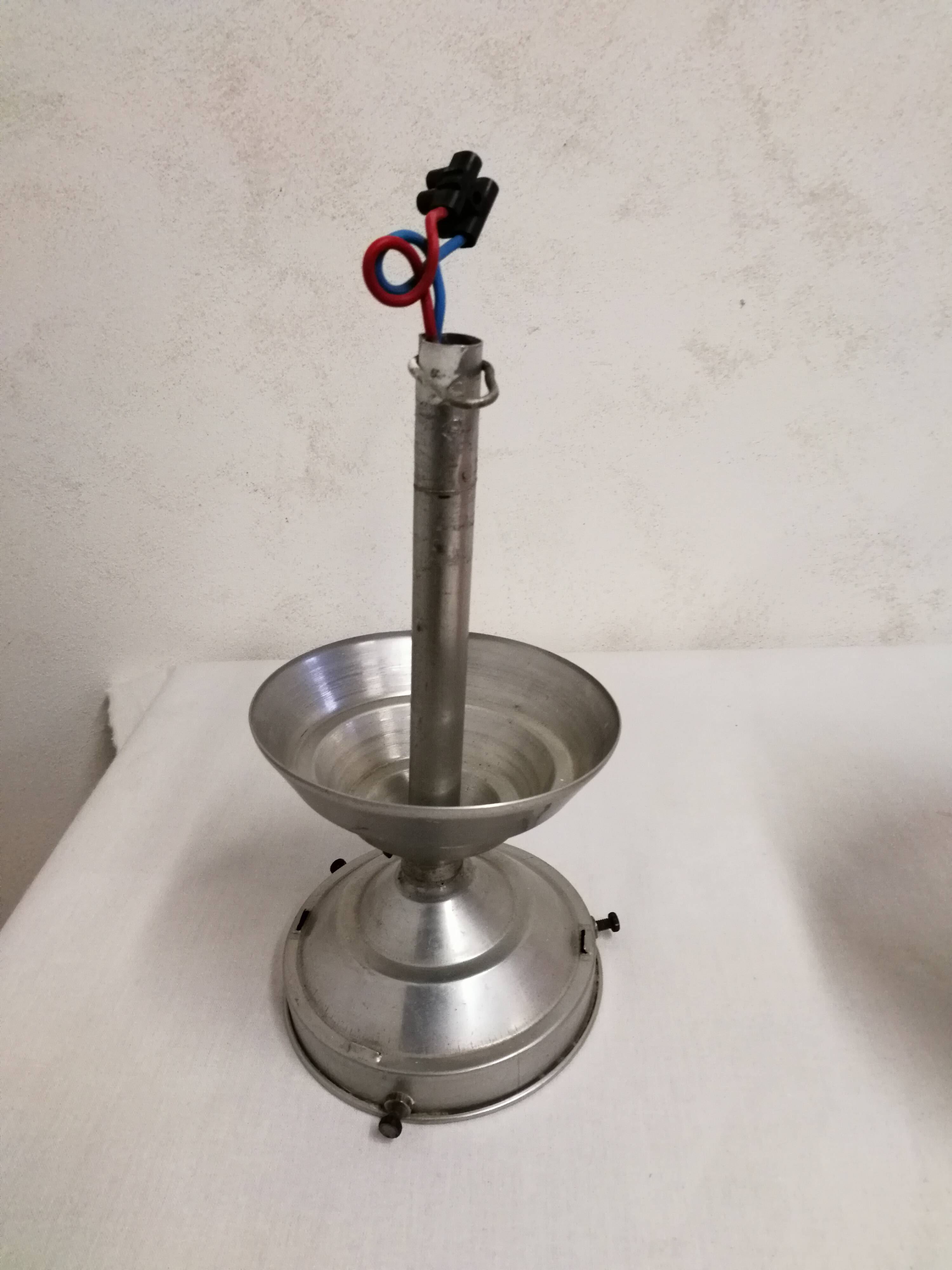 Art deco style frosted glass pendant light