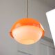 Italian Orange Acrylic Glass Pendant Lamp, 1970s