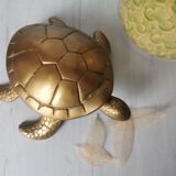 Brass turtle jewelry box