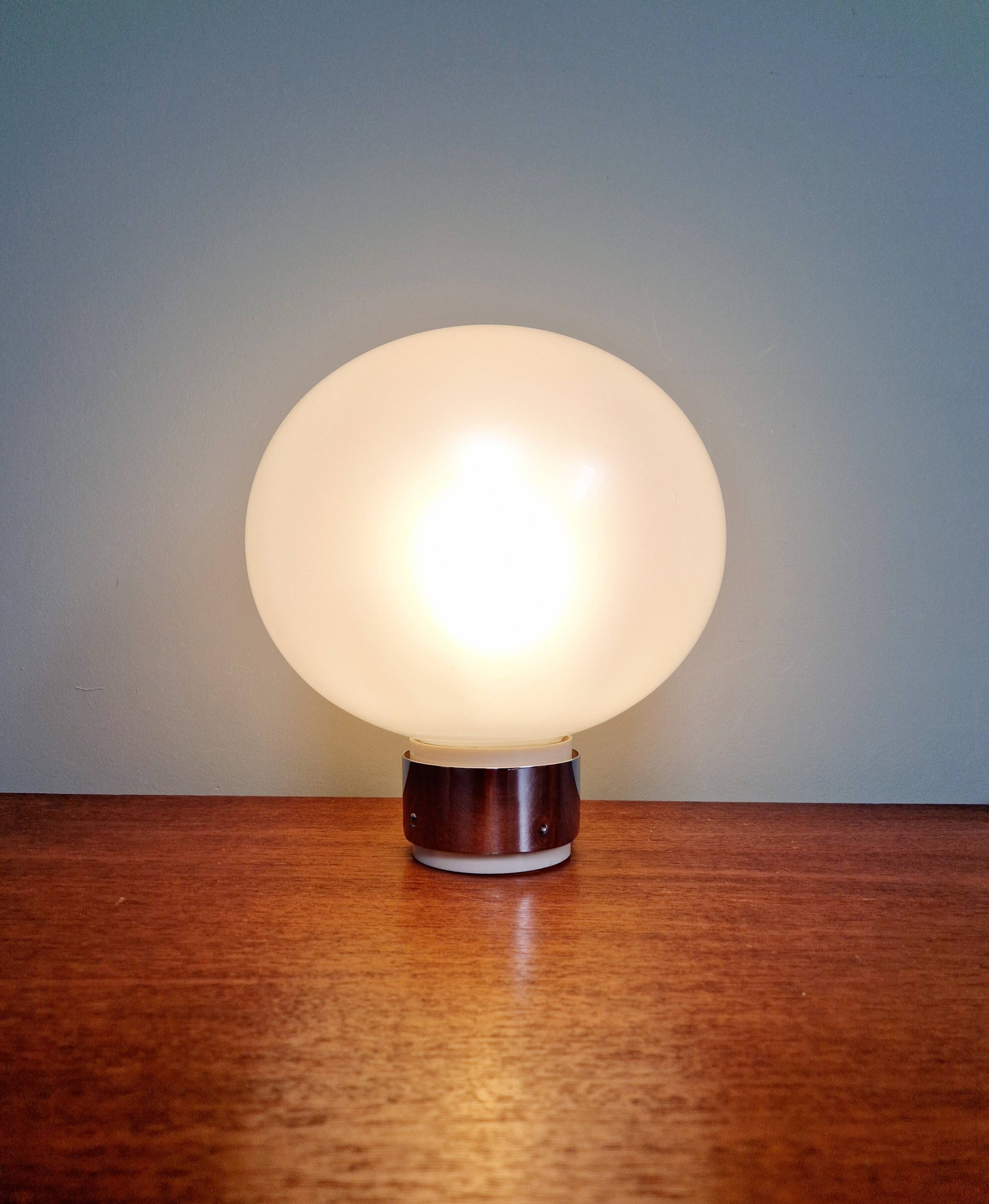 Opal glass ceiling/wall light, design Motoko Ishii, 1970