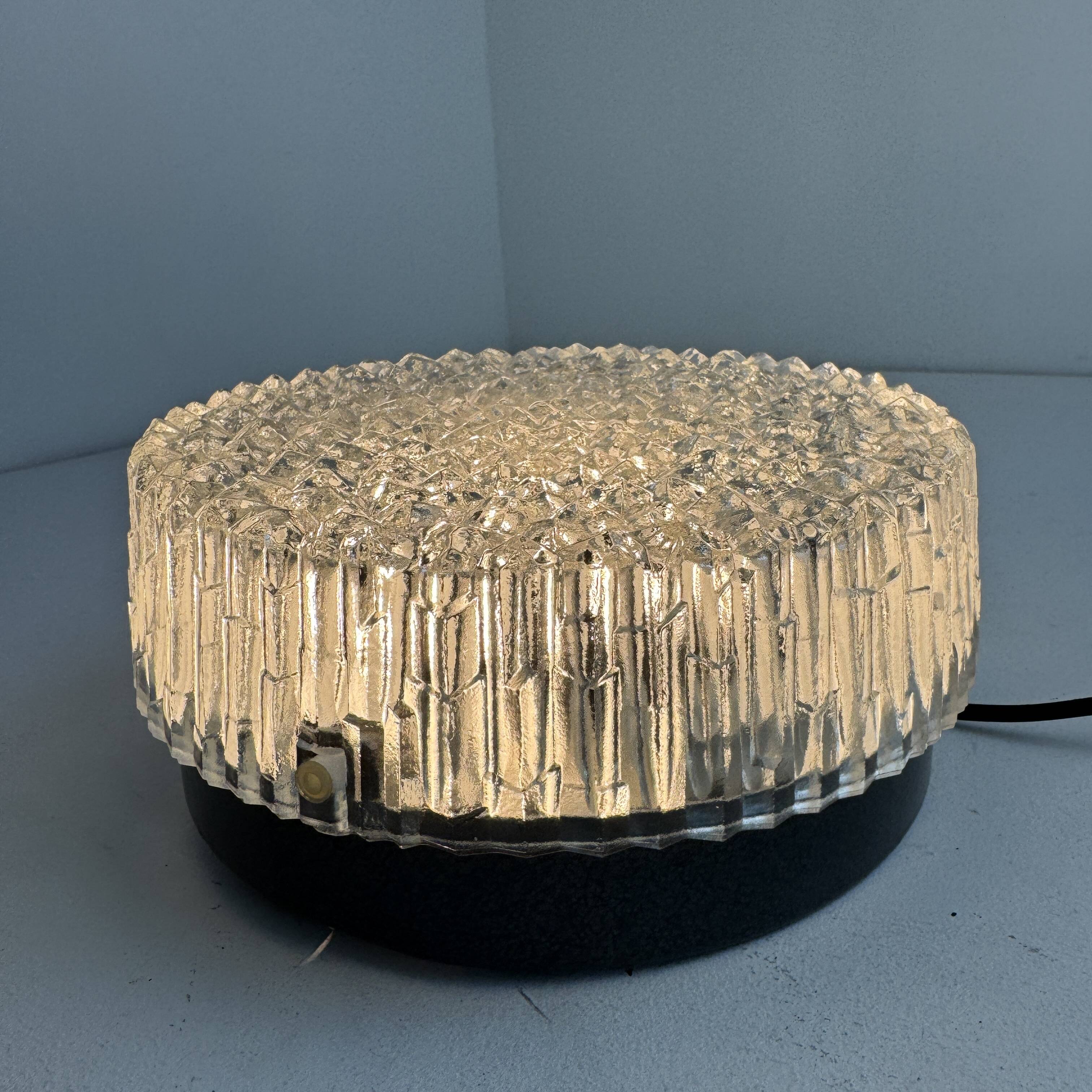 Pair of antique round "holophane" vintage wall lights