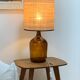 Lampe dame jeanne et rabane
