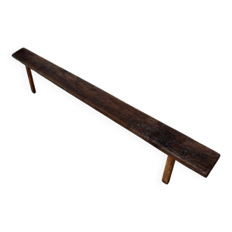 Large brutalist farmhouse bench in solid oak
