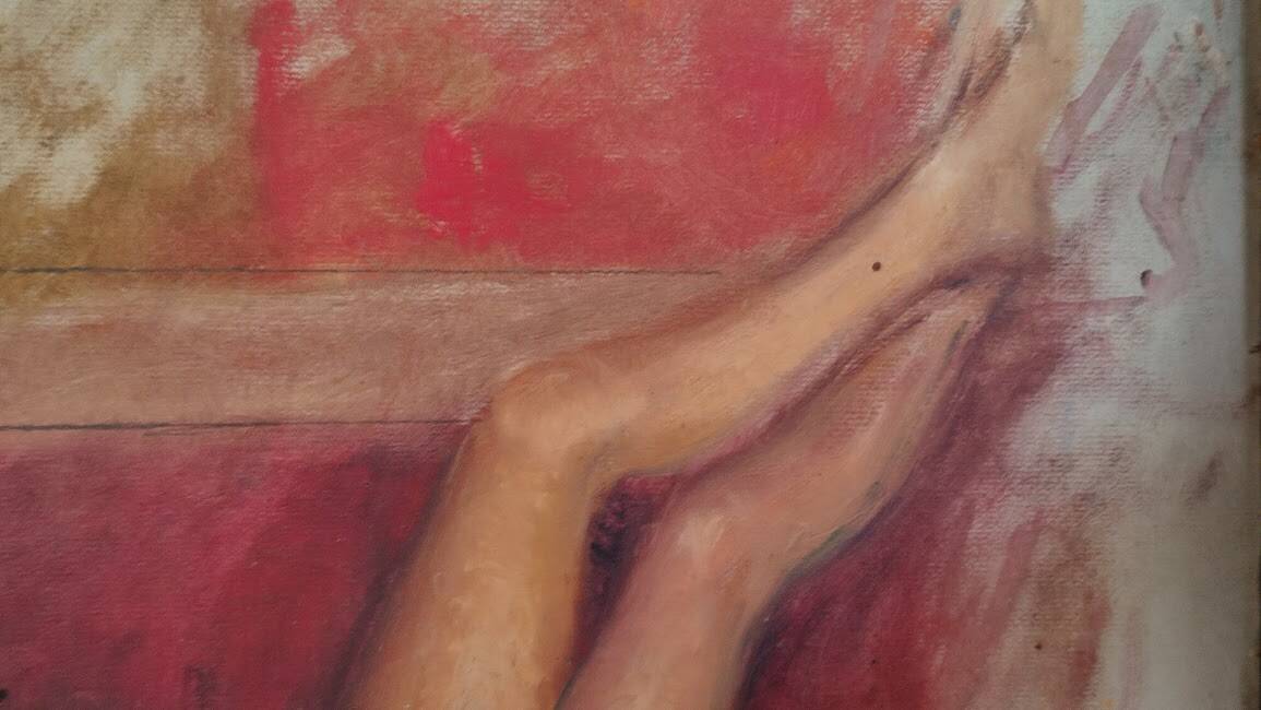 Reverie - pastel attributed to charles vasnier (1873 - 1961)