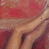 Reverie - pastel attributed to charles vasnier (1873 - 1961)