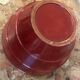 Burgundy glazed ceramic planter