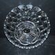 Antique cheese dome on a diamond moulded crystal stand, 1920, marked registered.