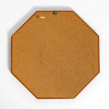 Very nice 1960s octagonal teak wall mirror | 45cm