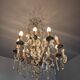 Bronze and crystal chandelier with 9 lights