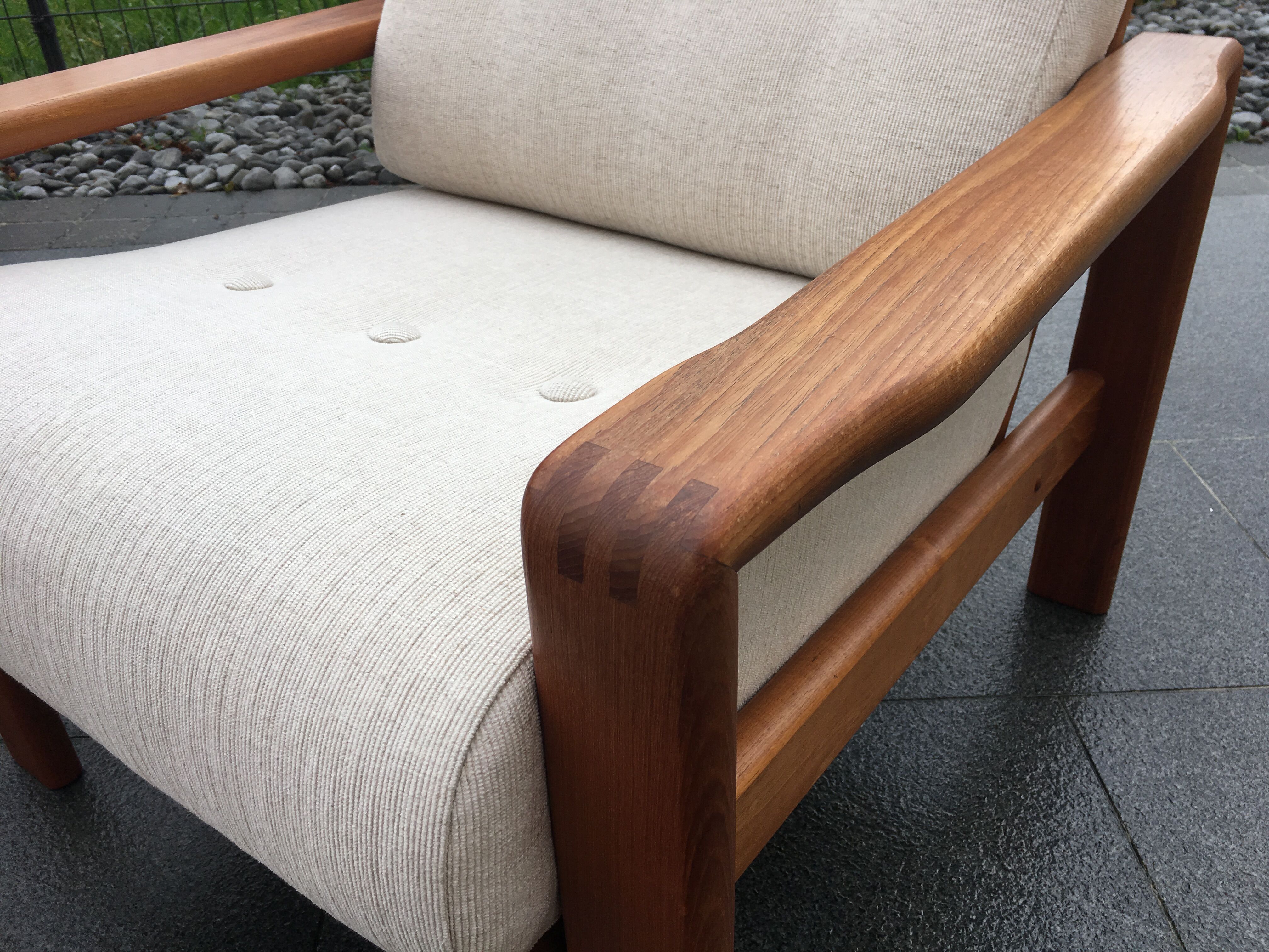 Pair Scandinavian armchairs 1970s