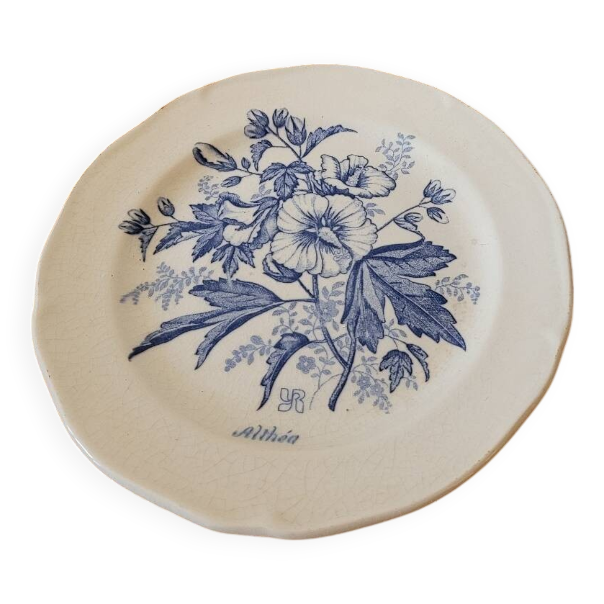Botanical dessert plate from Gien