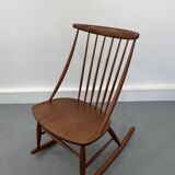 Mid-Century Rocking Chair by Illum Wikkelsø for Niels Eilersen