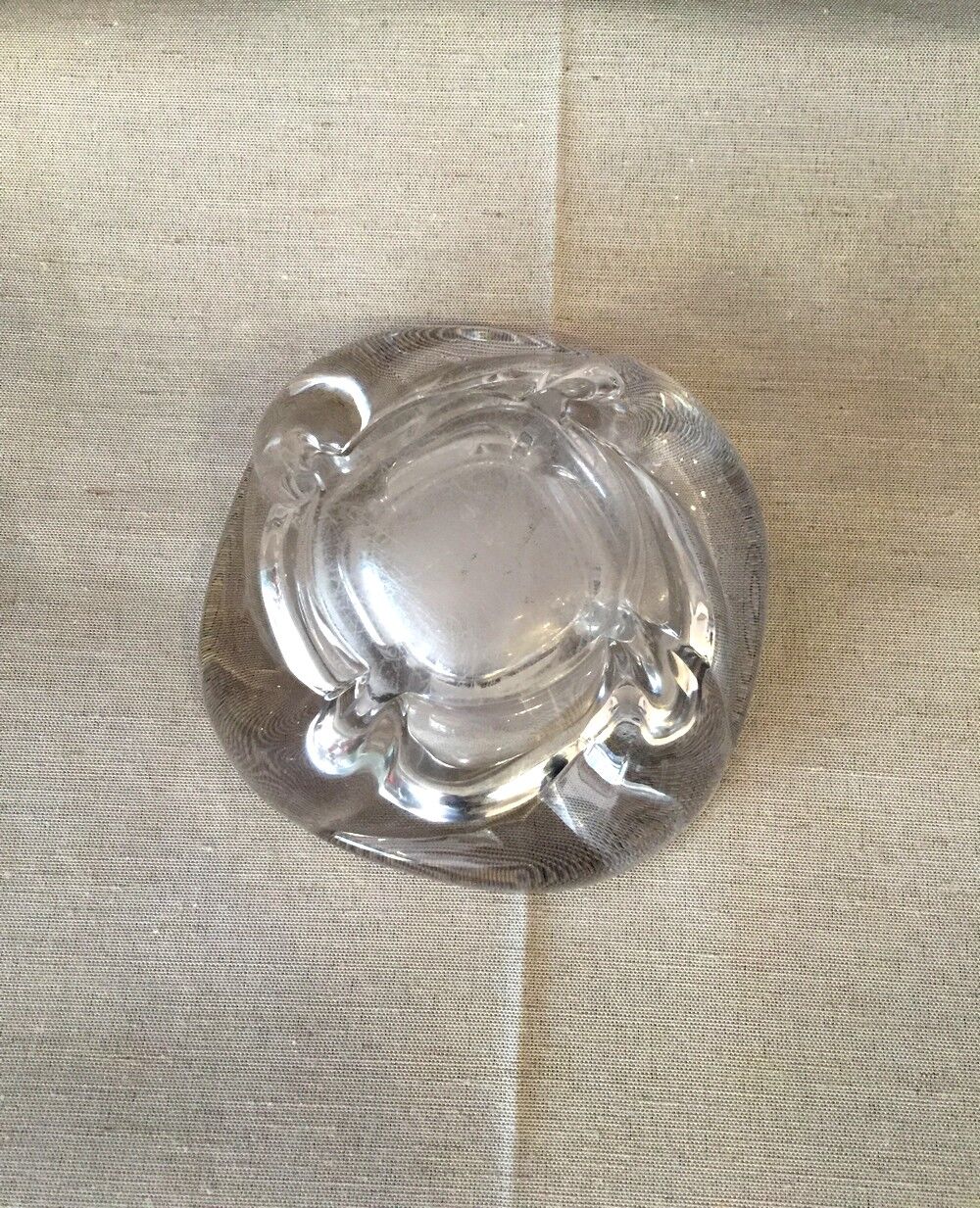Crystal ashtray contemporary form