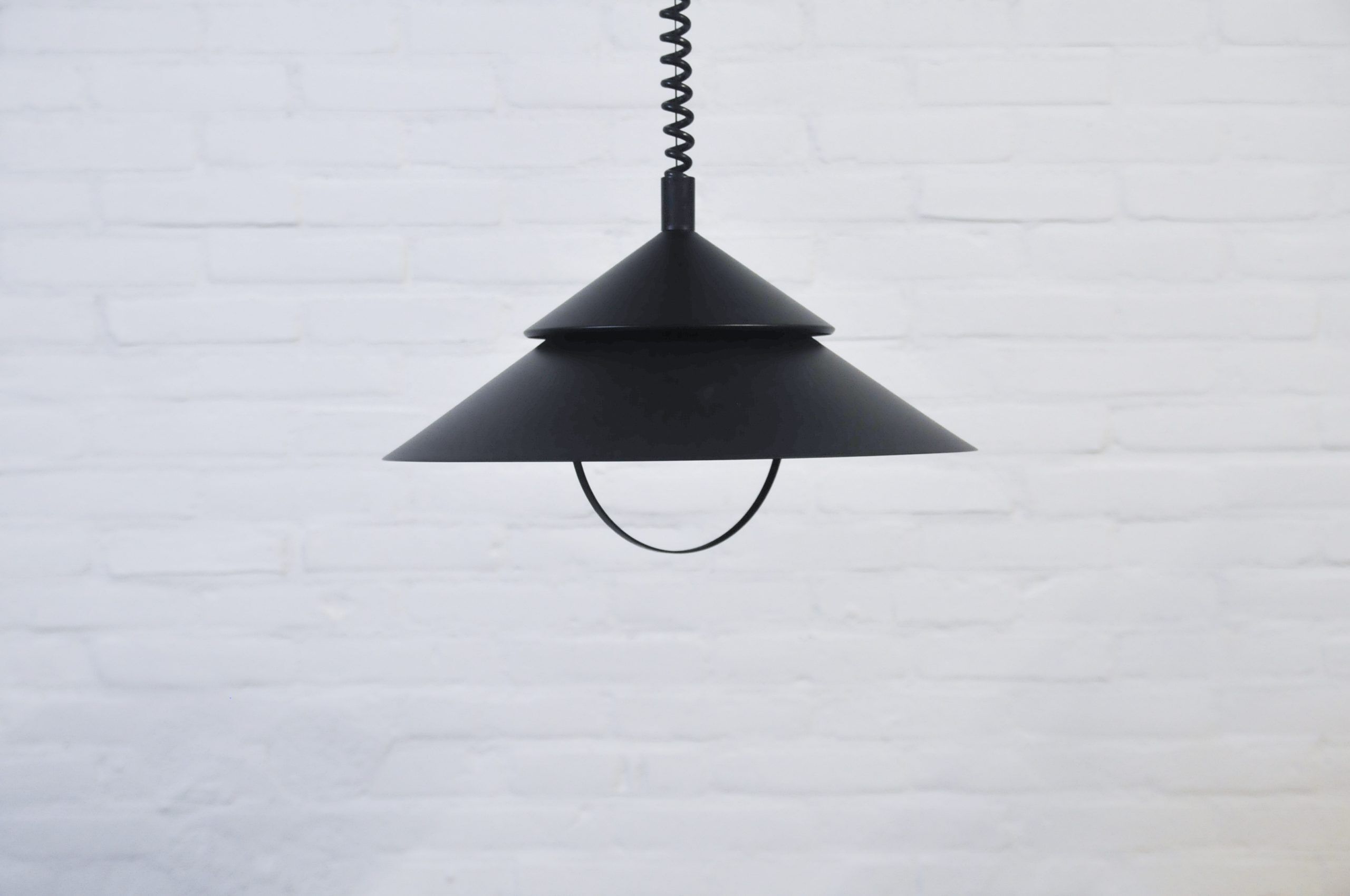 Black vintage pendant lamp from Denmark