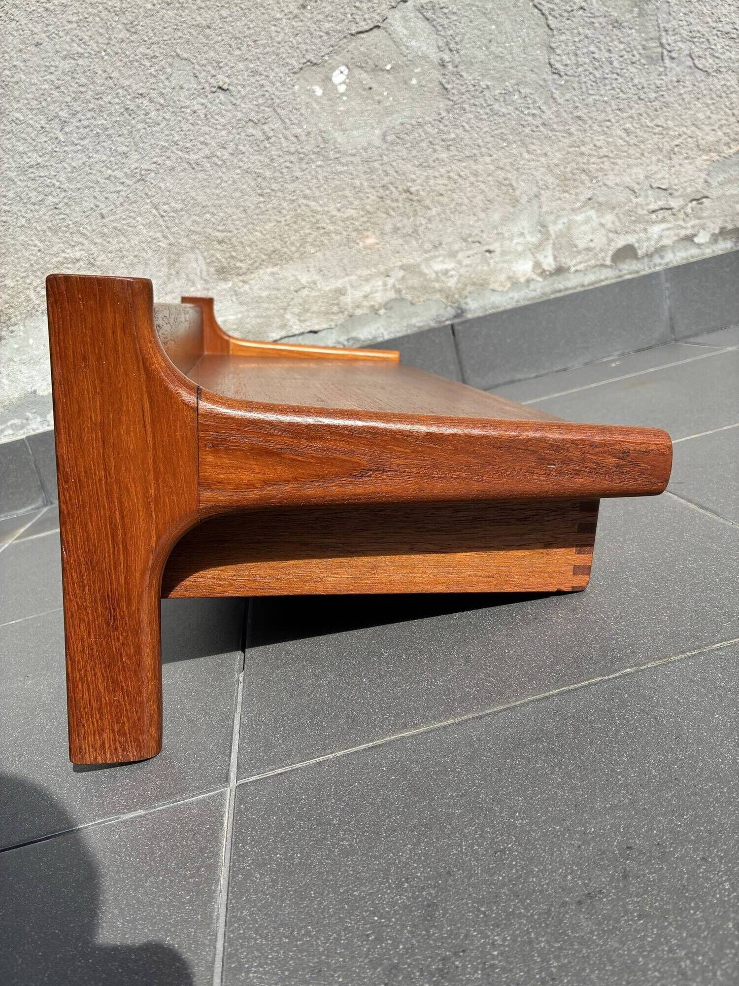 Kai Kristiansen teak wall shelf with drawers, Kaagaards Møbelfabrik, 1960s
