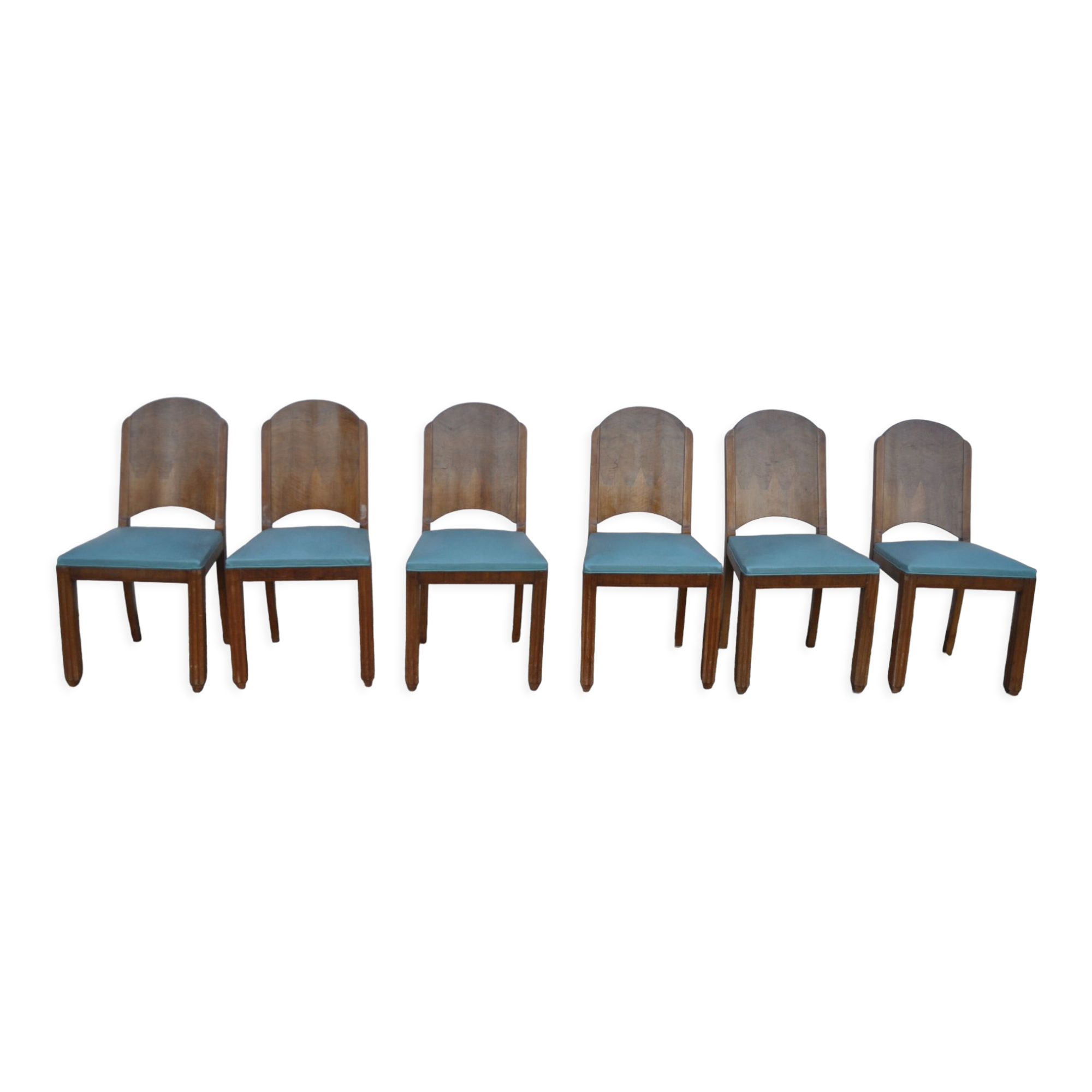 Set of 6 art deco chairs