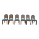 Set of 6 art deco chairs