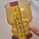 set of 2 smoked yellow amber vintage Pernod SA glasses