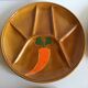 6 assiettes compartimentées vintage