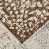 6x9 Vintage Ivory & Pastel Yellow Handmade Wool Persian Area Rug,169x259 Cm