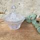 Vintage chiseled glass candy
