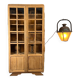 Vitrine vintage petit carreaux en chêne