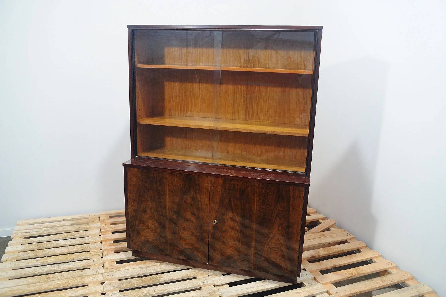 Mid-century modern bookcase by Setona, 1950s Czechoslovakia