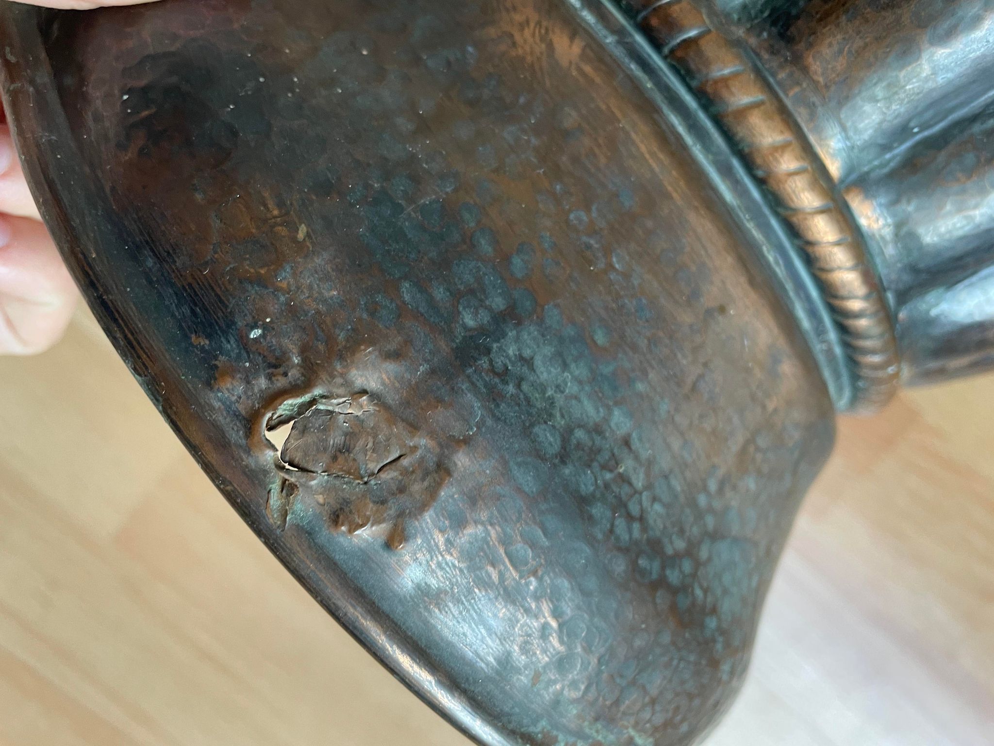 Copper umbrella stand