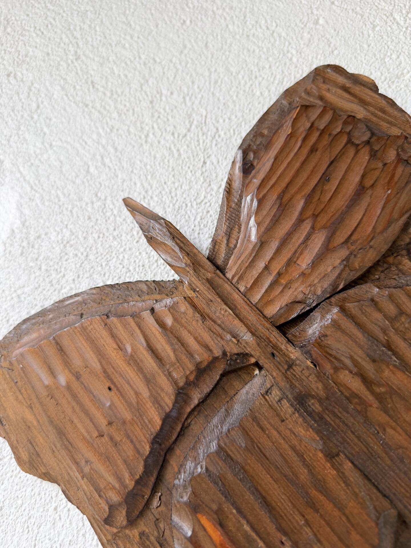 Set of 2 butterfly wall decorations sculptures 1900