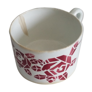 Tasse aux roses art déco
