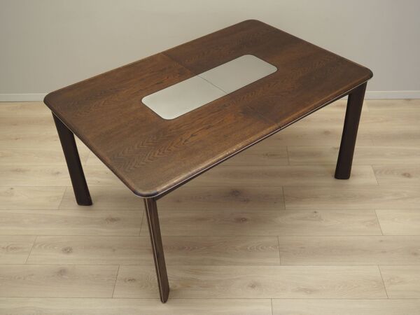 Table en chêne, design danois, années 1970, fabricant : Uldum