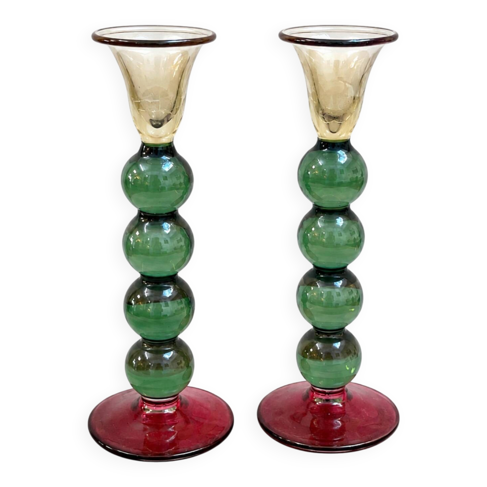 Pair of Murano candlesticks