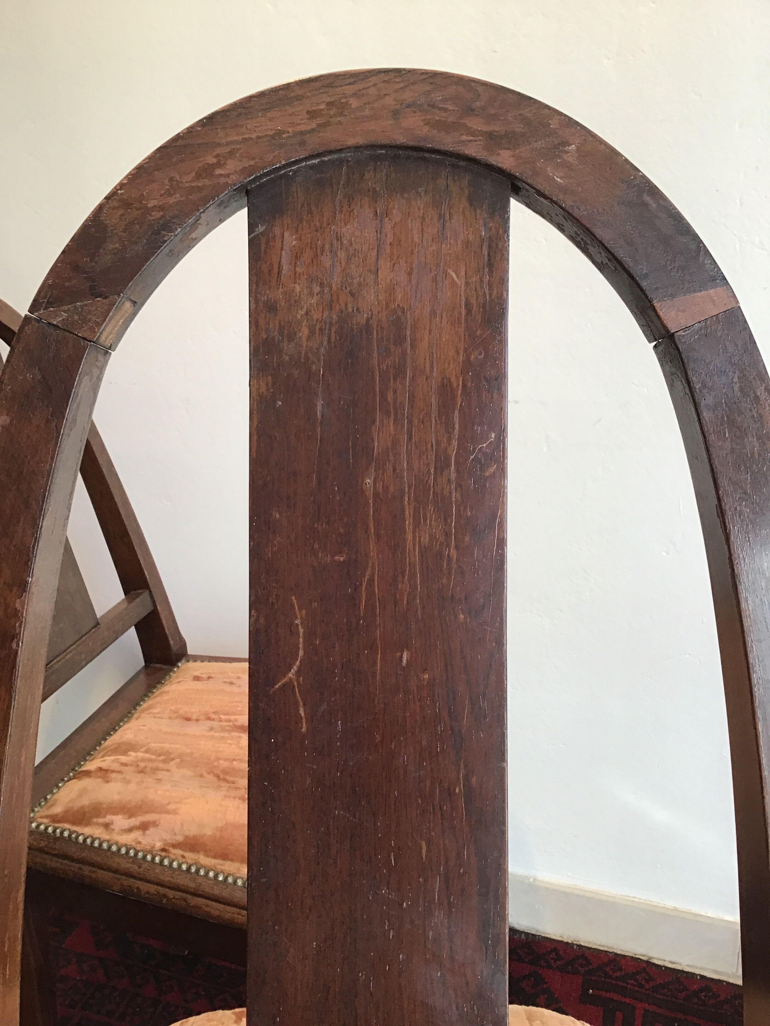 Pair of art deco mahogany chairs