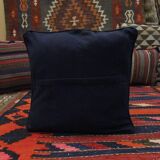 Striped Wool Kilim Cushion Cover Brown Purple Pillow Case- 39x39cm