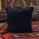 Striped Wool Kilim Cushion Cover Brown Purple Pillow Case- 39x39cm