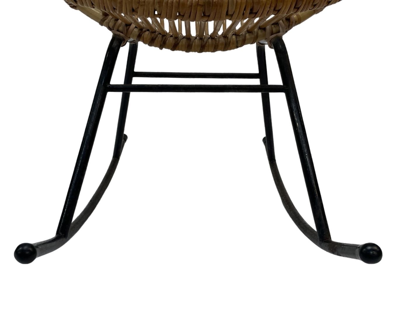 Vintage Dirk van Sliedregt Rohe Noordwolde rattan rocking chair