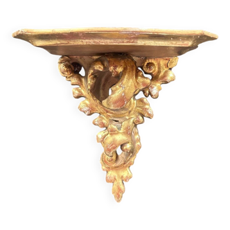 Console dorée style rocaille