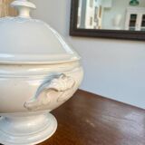 Antique white earthenware soup tureen – Lunéville
