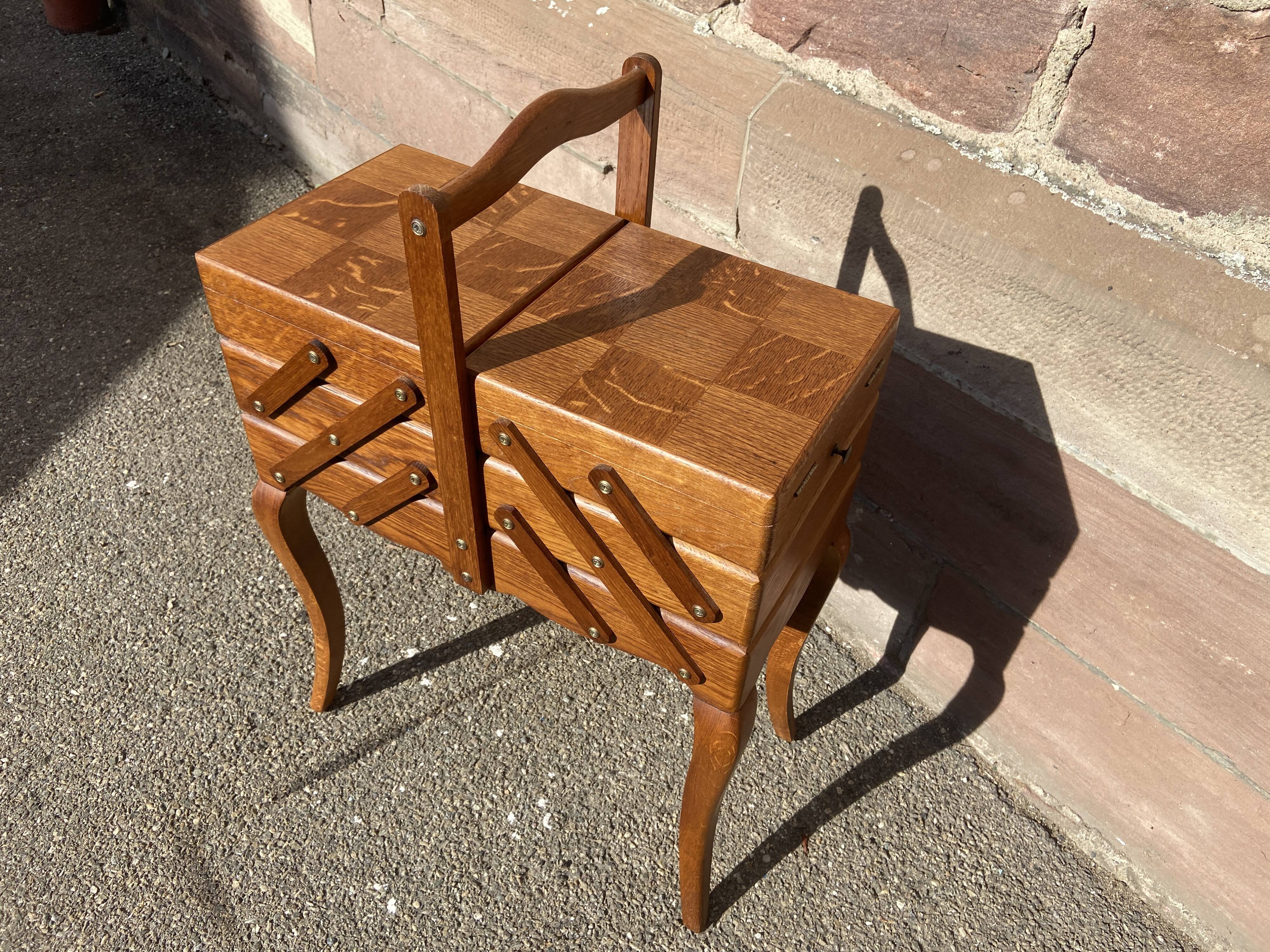 Scandinavian vintage sewing box worker