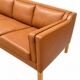 Vintage Danish mid-century 3-person Stouby sofa in cognac leather, 1960s
