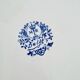 Large white porcelain dish with blue design