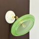 Vintage lampshade in green and gold glass