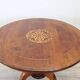 Antique Til Top Table In Walnut Inlaid, Italy Mid 19th Century
